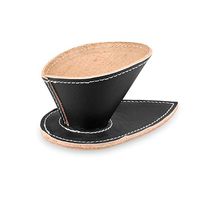 FIREDOG Handmade Genuine Leather Smoking Pipe Stand for Single Tobacco Pipe Rack Holder