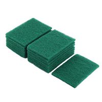 uxcell Scouring Pads Non-Scratch Scouring Sponge Scrub Pads Kitchen Bowl Dish Wash Cleaning Scrub Pad 15 Pcs Green