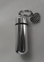 Pocket Pill Holder Keychain with Heart Shaped American Flag