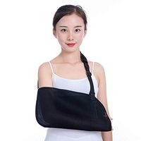 Mesh Arm Sling Medical Shoulder Immobilizer Rotator Cuff Wrist Elbow Forearm Support Brace Strap Lightweight Breathable Simple Black for Broken&Fractured Arm (Black)