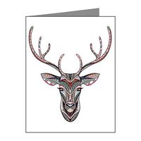 Note Cards (10 Pack) Patterned Trophy Deer Head Hunter