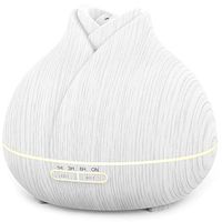 ASAKUKI Premium Essential Oil Diffuser, 400ml Aromatherapy Oil Diffuser with Cool Mist, Waterless Auto Shut-Off Humidifier and 7 Color LED Night Lights for Home Office Baby