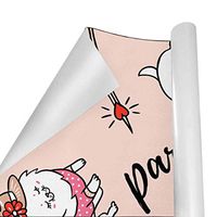 Gift Wrapping Paper Roll Paris Tower Dog for Birthday,Holiday,Wedding,Baby Shower Gift Wrap - 3Rolls - 58inch x 23inchPerRoll