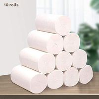 Toilet Paper, Soft Roll Paper Towels 3-PLY Skin-Friendly Standard Rolls Paper Towel Roll for Kitchen Household (10 Roll)