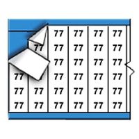 Brady WM-77-PK Repositionable Vinyl Cloth (B-500), Black on White, Solid Numbers Wire Marker Card (25 Cards)