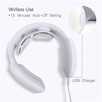 TOPQSC Neck Massager,Intelligent Wireless Portable 4D Neck Massage Equi-pment,Deep Tissue with Heat, Neck Back Massager for Home,Office,Sport,Car and Travel