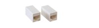 THE CIMPLE CO - Ethernet Extender and Adapter - RJ45 Ethernet Data Cable f Connector Coupler - 8 Conductor 8p8c 4 Line - (White) - 2 Pack