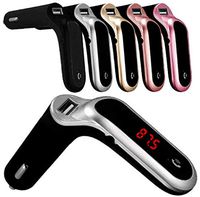 Bluetooth FM Transmitter for Car USB Car Phone Charger Make Calls Hands Free and Stream Music for Android iOS iPhone Samsung Cell Phone AUTO ON/Off with Noise Cancelling Mic 62377 (Silver)