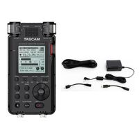 Tascam DR-100MKIII Stereo Linear Portable PCM Recorder - Bundle PS-P520E AC Adapter for Recorders