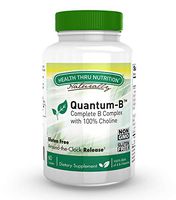 Quantum-B™ Complete B-Complex High Potency with 550mg Choline, B1, B2, B3, B6, Folate, B12, Biotin, B5 - Sustained Release, Non GMO by Health Thru Nutrition … (60)