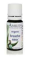 AMRITA Aromatherapy: Breath Easy Synergy Essential Oil Blend - USDA Certified Organic Essential Oil Blend of Citronella Nardus, Siberian Fir, Sweet Eucalyptus Globulus - Pure & Undiluted -Size: 60ML