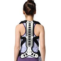Xiao Jian Humpback Orthotics Adult Child Humpback Correction Back Unisex Aluminum Support Plate Elastic Adjustable (Color : A, Size : S)