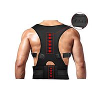 Dongtu Unisex Magnetic Therapy Straps Back Corrector Spine Posture Corrector Support Brace (XL)