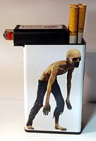 Walking Dead Zombie Fear Cigarette Case built on Lighter Holder box Kings 100's ryo
