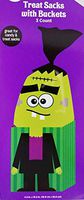 Set of Frankenstein Halloween Treat Bag Sacks with Buckets - Decoration for Party Candy Treats and Gifts