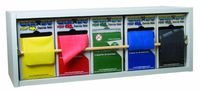FEI 10-5111 Can-Do Dispense-a-Band Exercise Band Rack, Wood, 5 Rolls, 40" Length, 5" Width, 12" Height