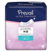 Prevail Daily Pads Bladder Control Pad, 9-1/4 Inch Light Absorbency Polymer One Size Fits Most Female Disposable, PV-930/2 - Pack of 30