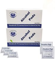 Alcohol Prep Pads Sterile, Disposable Wet Wipes Antiseptic Sanitizer Pads, Hand Moist Wipes Cleanser for Skin Nail, Computer, Mobile Phone, Digital Camera, Notebook 200 Count (2 Box of 200 Single)
