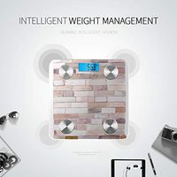 Brown Brick Wall Scales for Body Weight Smart Weigh Scale Body Scale Digital Weight Tracks 8 Key Compositions Analyzer Sync with Fitness Apps 400 Lbs