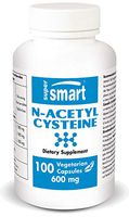 Supersmart - NAC N-Acetyl Cysteine 600 mg- Amino Acids, Antioxiddants and Anti Aging Supplement - Glutathione Precursor (Powerful antioxidant for Your Liver) | Non-GMO - 100 Vegetarian Capsules