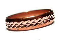 Pure Copper Band Ring with Checker Pyramid Traingle Design (10)