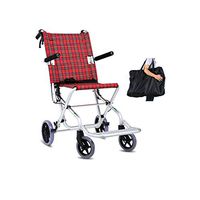 Four Wheels Folding Chair Portable Flat Wheel Train Trip Meter Wheelchair Wheels Suitable for The Elderly with Disabilities in The Lower Limbs hyperosteoporosis Osteogenesis Injury
