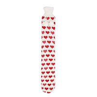 Long Hot Water Bottle with Super-Soft Cover 72cm x 12cm, Extra Seasonal design