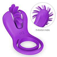 S?l?c?n? ??br?t?ng C?ck R?ng ??br?t?r St?m?l?t?r Enh?nc?r f?r M?n her Sexy Toystory for Couple Tongue Vibrate Toy Novelty Electric Toys for Women Games Delay Tools for Man Purple