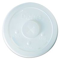 Dixie 32 oz. Plastic Paper Cold Cup Lid by GP PRO (Georgia-Pacific), Clear, 928LSRD, 600 Count (100 Lids Per Sleeve, 6 Sleeves Per Case)