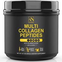 FITINDEX Multi Collagen Peptides Powder(Type I II III V X) | Non-GMO & Gluten-Free Verified, Collagen Protein Powder Supplement, Premium Blend of Marine, Bovine, Chicken & Eggshell - Unflavored (16oz)