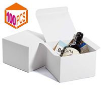 MESHA Gift Boxes 6x6x4in Gift Boxes for Bridesmaids Paper Boxes with Lids for Crafting, Cupcake Boxes (White-100Pcs)