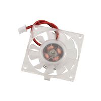 Water & Wood 2 Pins Connector CPU Cooling Heatsink Plastic Square Cooler Fan Clear