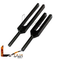 LAJA Imports Limited Edition - Tactical Black - Set of 2 Pcs Aluminum Sensory Tuning Fork C 512 1024