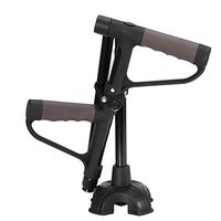 Walking Stick,Retractable Collapsible Anti-slip Double Cushioned T-handle Cane Portable Flexible Durable Walking Aid with LED Light for Old Man