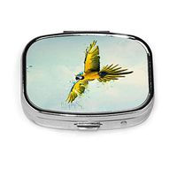 Born to Fly Portable Vitamin Medicine Square Pill Case, Purse Pocket Pill Boxes Organizer with 2 Compartment