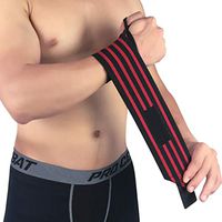HighlifeS Wrist Support Brace for Men & Women, For Work Out & Fitness, Weight Lifting, Injury Prevention, Pain Relief and Recovery. Effective for Carpal Tunnel & Sprains (red)