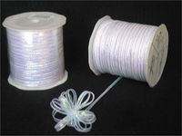 Iridescent White 4mm-wide thin Pull Bow String Ribbon 100 Yard gift wrapping favor decorating