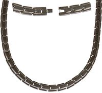 Elegant Titanium Magnetic Therapy Necklace Pain Relief for Neck Arthritis Migraine Headaches Shoulders and Back (Gunmetal Gray)