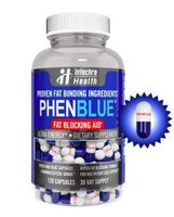 PHENBLUE Ultra Fat-Fighting Support with Energy Boost 120 White Blue Capsules - Premium Diet Pills