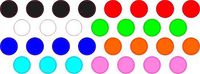 StickerTalk Solid Colors Home Key Button Dots, 1 Sheet of 30 Stickers.375 inches Diameter