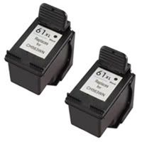 Amsahr 61XLBK(CH563WN) Remanufactured Replacement HP Ink Cartridges for Select Printers/Faxes with 2 Black Cartridges