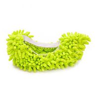 2pcs Dust Mop Slipper House Cleaner Lazy Floor Dusting Cleaning Foot Shoe Cover Mops Slipper Cleaning Shoes (green)