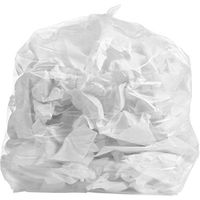 PlasticMill 50-60 Gallon Garbage Bags: Clear, 2 Mil, 38x58, 100 Bags.