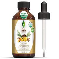 SVA Organics Ojas Shield Blend 1 Oz (30 ml)Therapeutic Grade Organic Oils:Clove Oil, Cinnamon Oil, Eucalyptus Oil, Turmeric Oil, Rosemary Oil, Lemon Oil For Wellness, Vitality, Aromatherapy & Diffuser