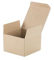 Premier Retail Packaging 10 Count Kraft Pinstripe Gift Box, 3 x 3 x 2