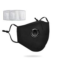 2PCS Filters+Black Dust Mas/k Respirator Anti-Pollution Anti-smog PM2.5 Washable Reusable Face M-as&ks for Riding