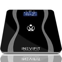 INEVIFIT Body-Analyzer Scale, Highly Accurate Digital Bathroom Body Composition Analyzer, Measures Weight, Body Fat, Water, Muscle & Bone Mass for 10 Users. Includes a 5-Year Warranty