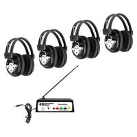 Hamilton Buhl HML-904 W904-Multi Wireless 4 Person Listening Center with Multi-Frequency Transmitter and Wireless Headphones
