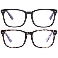 Reading Glasses Blue Light Blocking for Women Men- Square Nerd Eyeglasses Anti Blue Ray Blue Light Blocking Reading Glasses (Leopard/Black, 1.25)