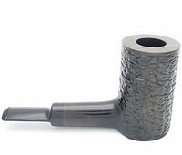 Mr. Brog Poker Tobacco Pipe - Model No: 302 Dnaken Duke Ebony Rusticated - Pear Wood Roots - Hand Made